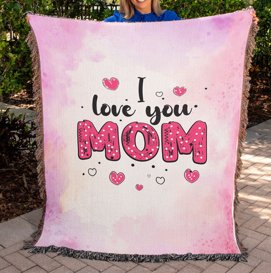 Love You Mom - Woven Heirloom Blanket