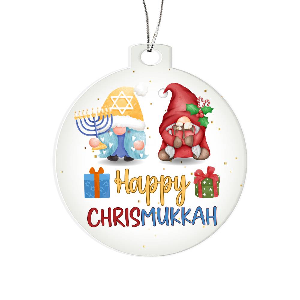 Chrismukkah Holiday Acrylic Ornament