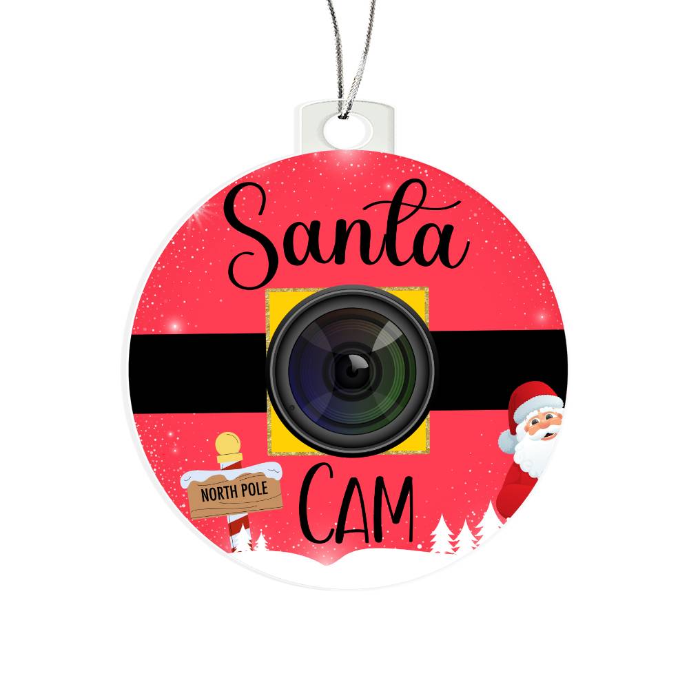 Santa Cam Holiday Acrylic Ornament