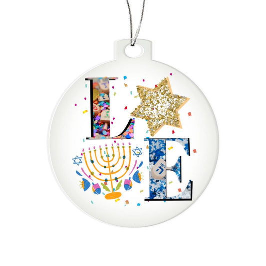 Jewish Love Holiday Acrylic Ornament