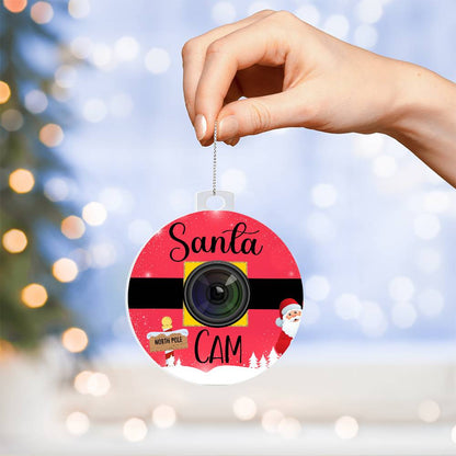 Santa Cam Holiday Acrylic Ornament