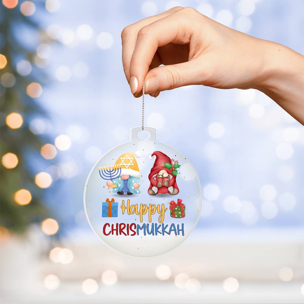 Chrismukkah Holiday Acrylic Ornament