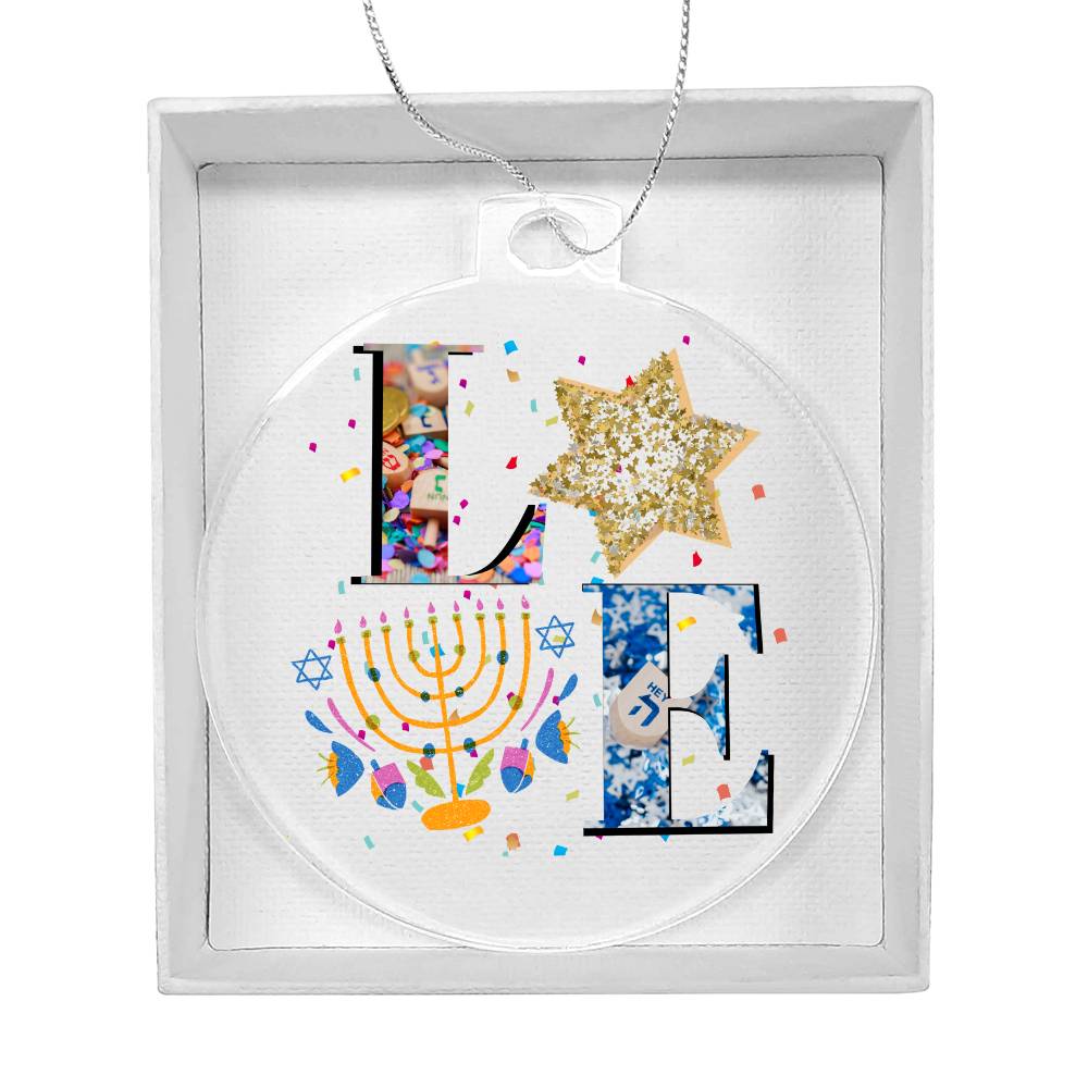 Jewish Love Holiday Acrylic Ornament