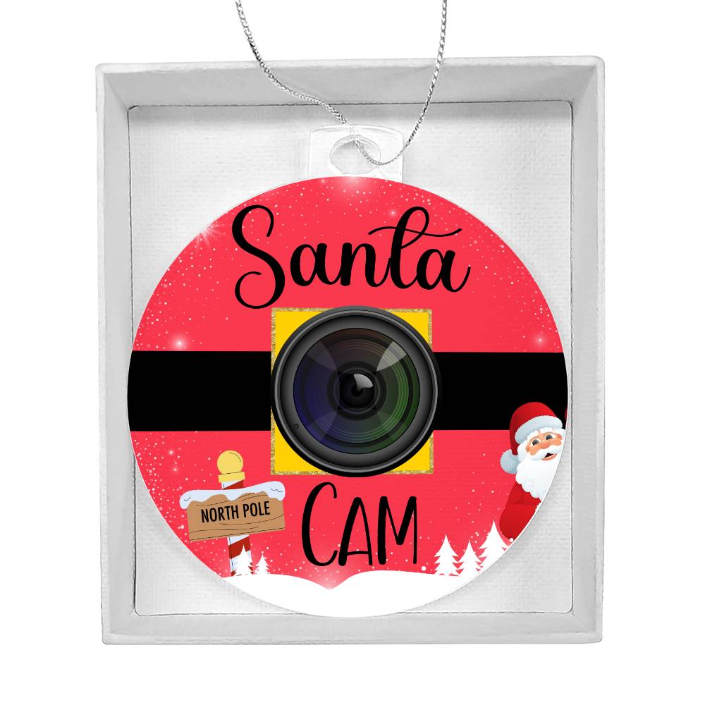 Santa Cam Holiday Acrylic Ornament