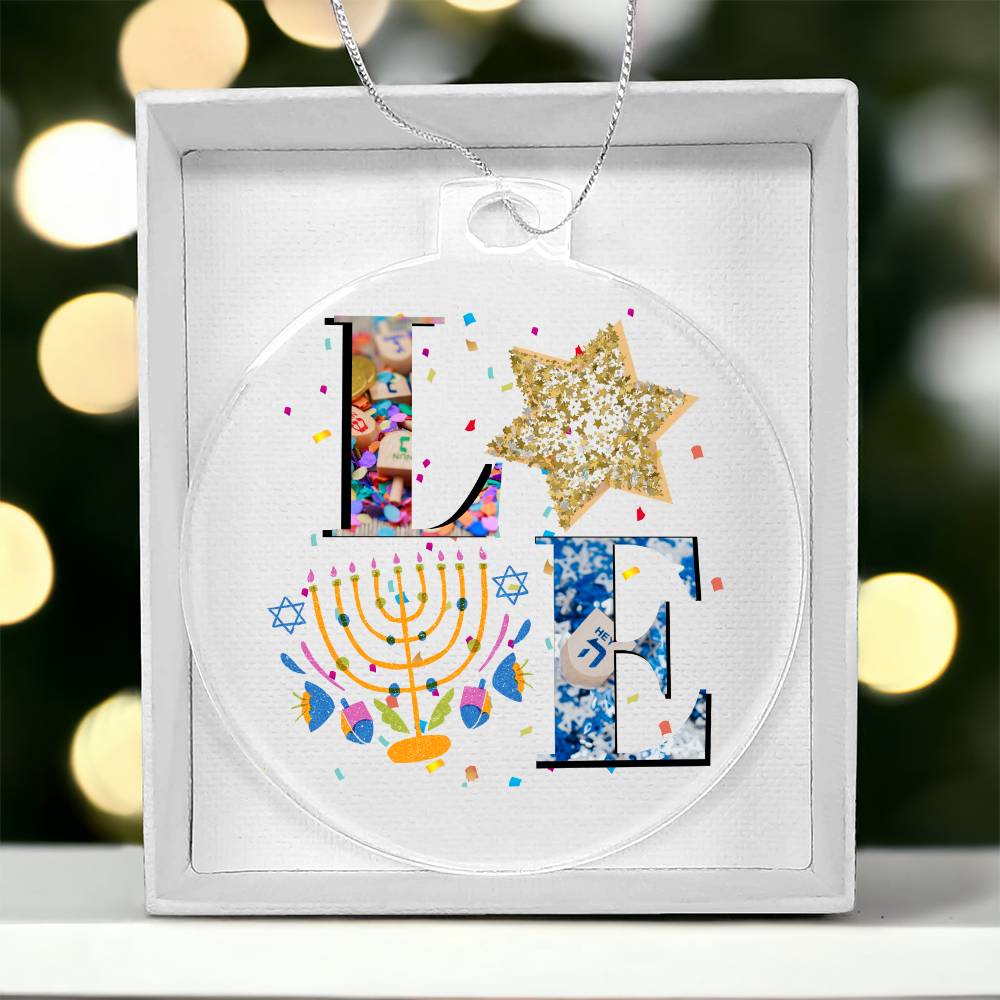 Jewish Love Holiday Acrylic Ornament