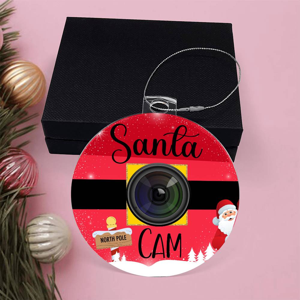 Santa Cam Holiday Acrylic Ornament