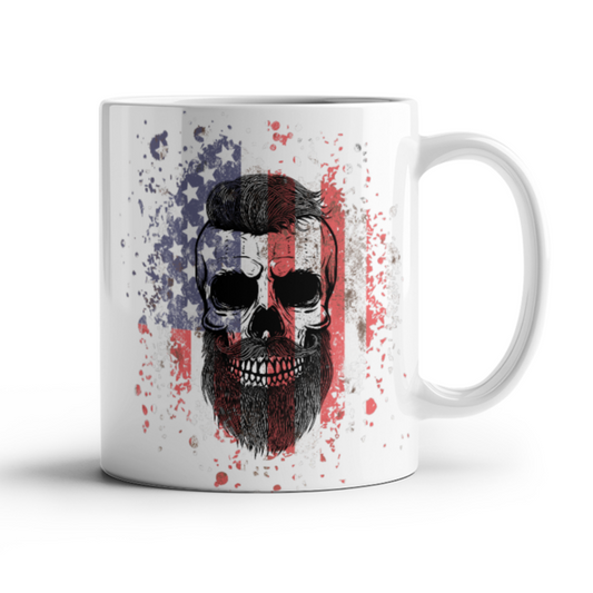 American Skeleton Mug (White)