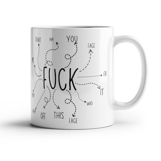 "F" What Mug (White)