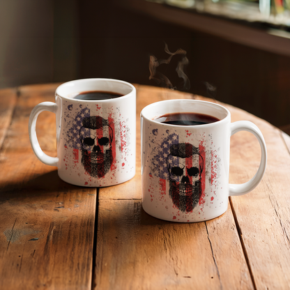 American Skeleton Mug (White)