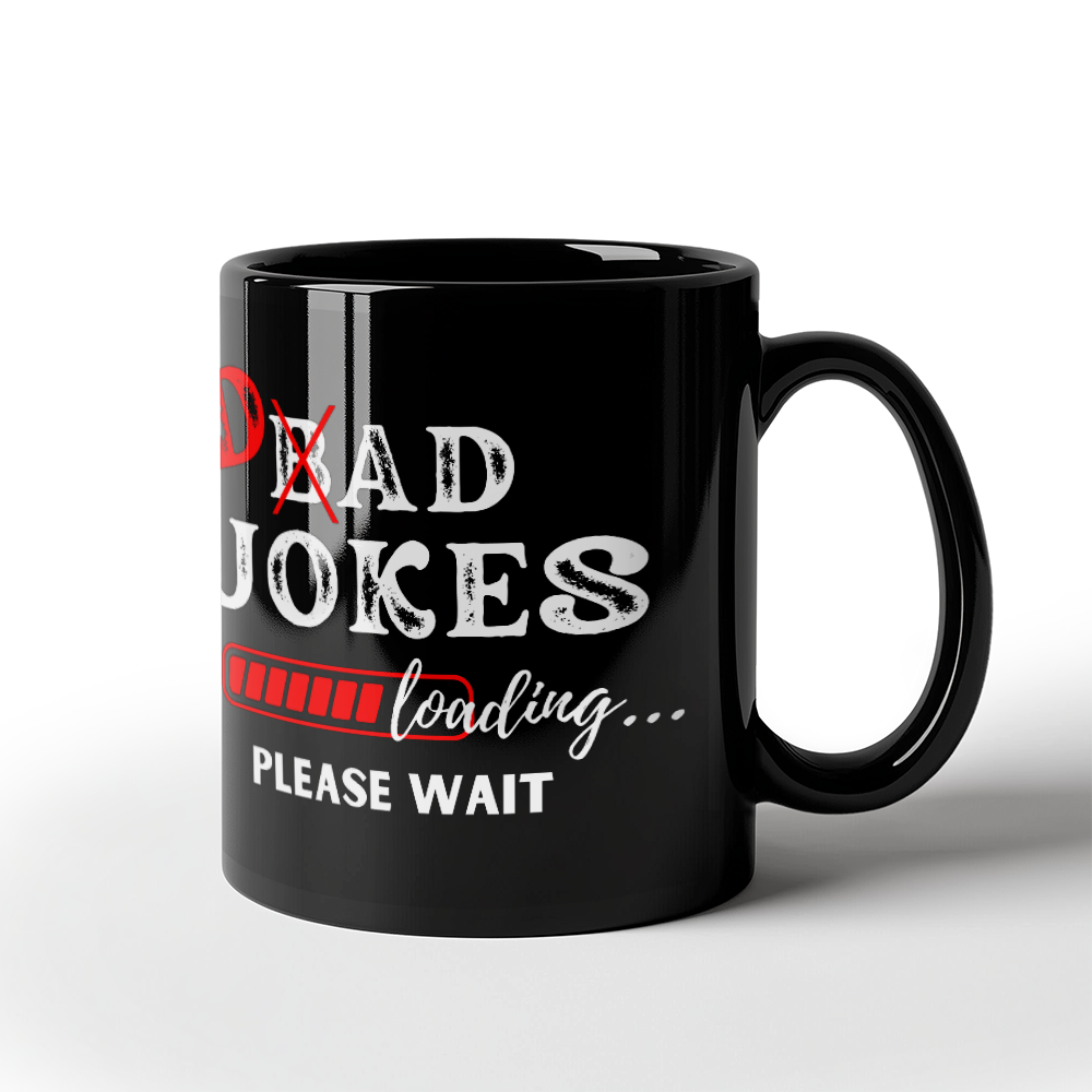 Dad Jokes Mug (Black)