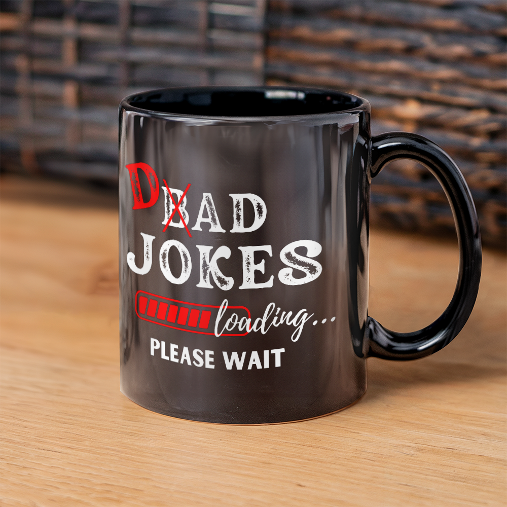 Dad Jokes Mug (Black)