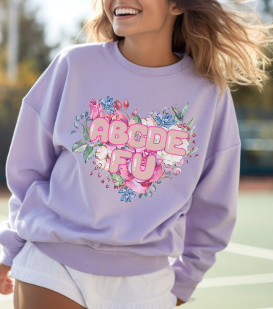 ABC Flower Heart - Graphic Sweatshirt